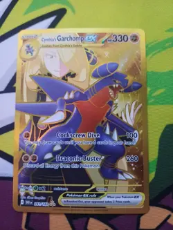 Pokemon TCG Destined Rivals Cynthia's Garchomp EX Card 241/182 Gold - Image 1