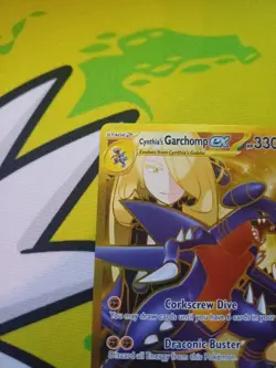 Pokemon TCG Destined Rivals Cynthia's Garchomp EX Card 241/182 Gold - Image 3