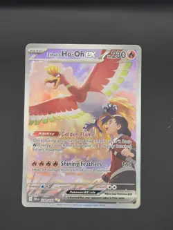 Pokemon TCG Ethans Ho-Oh EX Card 230/182 Sir Destined Rivals - Image 1