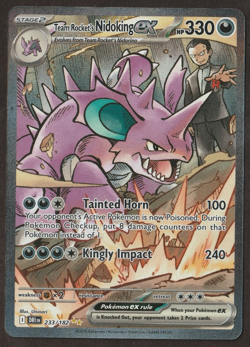 Team Rocket's Nidoking Ex 233/182 Destined Rivals Pokemon TCG NM-MINT - Image 1