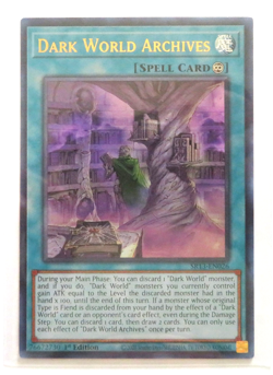 Yugioh Card Dark World Archives SR13-EN026 1st Edition Ultra Rare NM - Image 1