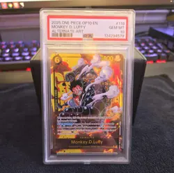 OP10-118 Monkey.D.Luffy SEC Alt Art One Piece TCG English Card PSA 10 - Image 2