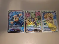 Dragon Ball Super CCG SSB Vegeta, Technique Unchained BT11-009 Foil 3 Card Lot - Image 1