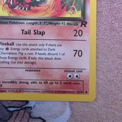 Pokemon Card - Dark Charmeleon - Team Rocket - W Stamp 32/82 WOTC LP-NM See Pics - Image 4