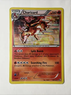 Pokemon TCG Charizard Legendary Treasures Holo Rare Card 19/113 | Slight Damage - Image 1