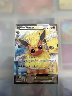 Pokemon TCG XY Generations Radiant Collection Flareon EX RC28/RC32 Full Art! - Image 1