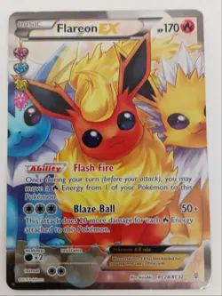 Pokemon Flareon EX Trading Card RC28/RC32 Generations Full Art Holo TCG TC1 - Image 1