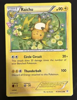 Pokemon TCG Raichu RC9/RC32 Generations Holo Rare English 2016 - Image 1