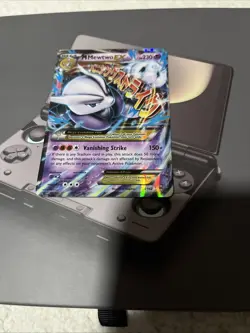 Pokemon M Mega Mewtwo EX Ultra Rare Holo TCG Card 63/162 - Image 1
