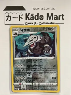 Aggron 089/159 Reverse Holo Rare Crown Zenith Pokemon TCG Card - Image 1