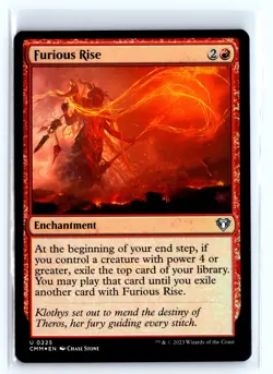 FOIL Furious Rise Commander Masters Uncommon - MTG Magic the Gathering Card - Image 1