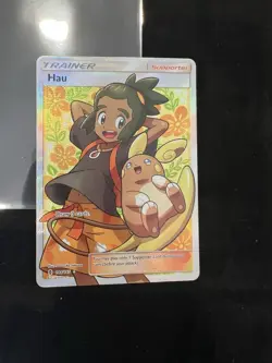 Hau Full Art Trainer Pokemon Card Guardians Rising Holo MP - Image 1
