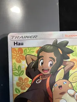 Hau Full Art Trainer Pokemon Card Guardians Rising Holo MP - Image 2