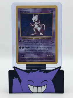 Mewtwo 10/102 Base Set SHADOWLESS | HOLO Pokemon Card RARE 1999 - Image 1
