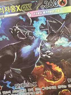 Mega Charizard X ex SAR NM+ Korean Version M2 110/080 Pokemon Card Inferno X - Image 4