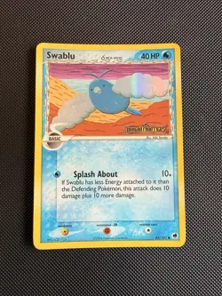 Pokemon TCG Swablu (Delta Species) EX Dragon Frontiers 65/101 Stamped Reverse LP - Image 1