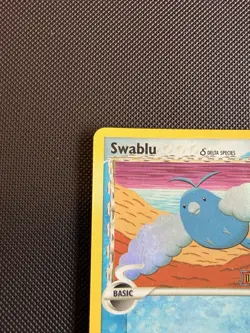 Pokemon TCG Swablu (Delta Species) EX Dragon Frontiers 65/101 Stamped Reverse LP - Image 2
