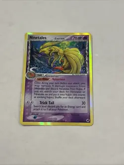 Ninetales Reverse Holo LP -Stamped Pokemon Card- EX Dragon Frontiers 8/101 RARE - Image 1