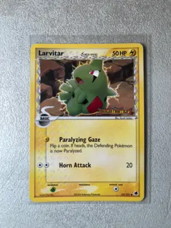 Pokemon Larvitar 52/101 Reverse Holo Stamped Dragon Frontiers Card LP - Image 1