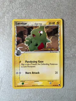 Pokemon Larvitar 52/101 Reverse Holo Stamped Dragon Frontiers Card LP - Image 2
