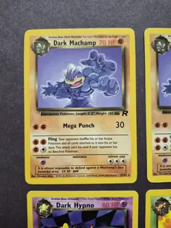 WOTC Pokemon TCG Team Rocket Dark Machamp/Hypno/Vileplume 4-Card Lot ENG - Image 3