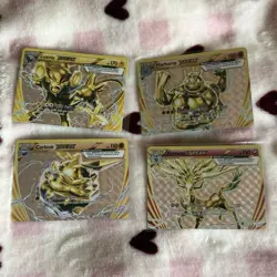 Pokemon TCG BREAK Full Art Holo 4-Card Lot Luxray/Machamp/Carbink/Xerneas EN - Image 1