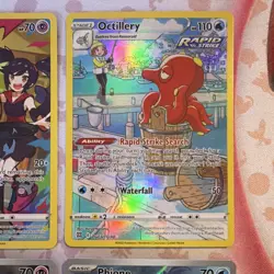 Pokemon TCG 4 Card Lot Holo Trainer Gallery Dedenne Octillery Chimecho Phione - Image 3