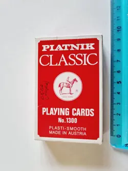 CARTE DA GIOCO SIGILLATE PIATNIK CLASSIC NO.1300 POKER ORIGINAL PLAYING CARD NEW - Image 1