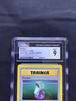 Pokemon Cards: Base Set 1st Edition Common: Potion 94/102 CGC 9 - Image 3