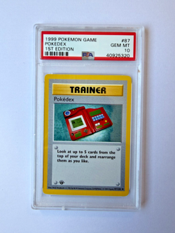 Pokemon PSA 10 Pokedex #87 1st Edition Base Set 1999 English - Image 1