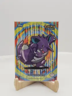 Pokemon Topps Nidoking Series 2 Stick Ons Card 34 2 of 10 2000 TV Animation - Image 1