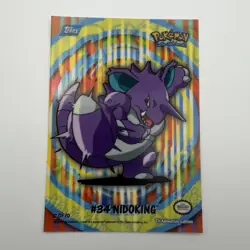 2000 TOPPS POKEMON TV ANIMATION SERIES 2 STICK-ONS 2 Of 10 #34 Nidoking - Image 1