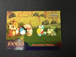 Peacemaker Pikachu 46 Holo Foil Pokemon Topps Blue Label Pikachu's Vacation - NM - Image 1