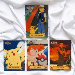 1999 Topps Pokemon 9-Card Complete Puzzle Set TV Animation, TV #1-4 - Image 3