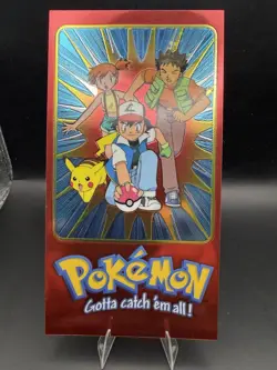 2000 Topps Pokemon TV Tin Topper Jumbo 2 of 5 Ash Misty Brock Series 2 Animation - Image 1
