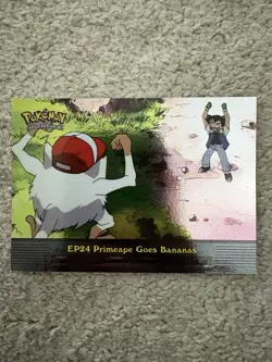 Topps TV Animation Edition EP24 Primeape Goes Bananas Holo Pokemon Card - Image 1