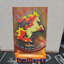 Pokemon Topps #78 RAPIDASH Chrome Holo Foil TV Animated Edition NM - Image 1