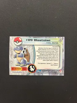 Blastoise #09 | Topps TV Animation Series | Holo Pokemon Card MP - Image 3