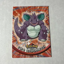 💥 NIDOKING 1999 Topps Pokemon TV Non Holo Animation 2nd Series Black Logo # 34 - Image 1