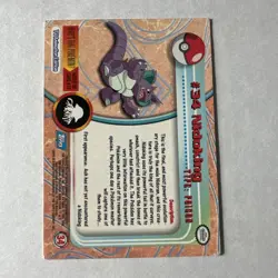 💥 NIDOKING 1999 Topps Pokemon TV Non Holo Animation 2nd Series Black Logo # 34 - Image 2