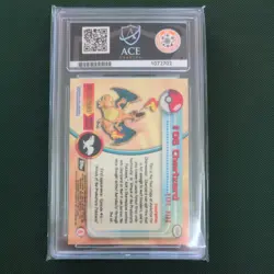 1999 Topps Pokemon TV Charizard #06 Base Card ACE 9 Mint #6 Black Logo - Image 2