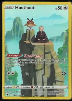 Hoothoot TG12/TG30 Holo Astral Radiance Trainer Gallery Pokemon NM - Image 1