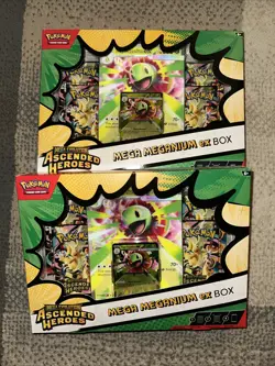 Pokemon Mega Evolution Ascended Heroes Meganium Ex Boxes Lot Of 2 Sealed - Image 1