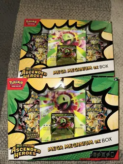 Pokemon Mega Evolution Ascended Heroes Meganium Ex Boxes Lot Of 2 Sealed - Image 2