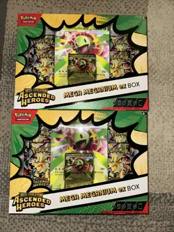 Pokemon Mega Evolution Ascended Heroes Meganium Ex Boxes Lot Of 2 Sealed - Image 4