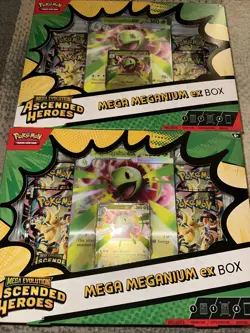 Pokemon Mega Evolution Ascended Heroes Meganium Ex Boxes Lot Of 2 Sealed - Image 5