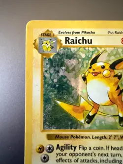 1999 Pokemon Base Set Raichu Holo 14/102 – Unlimited WOTC MP - Image 2