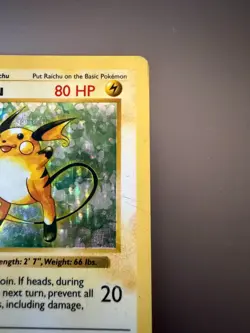 1999 Pokemon Base Set Raichu Holo 14/102 – Unlimited WOTC MP - Image 3