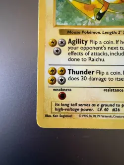 1999 Pokemon Base Set Raichu Holo 14/102 – Unlimited WOTC MP - Image 4