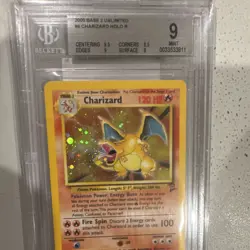 Charizard Base Set 2 Unlimited Holo Rare #4/130 Beckett 9 2000 - Image 2